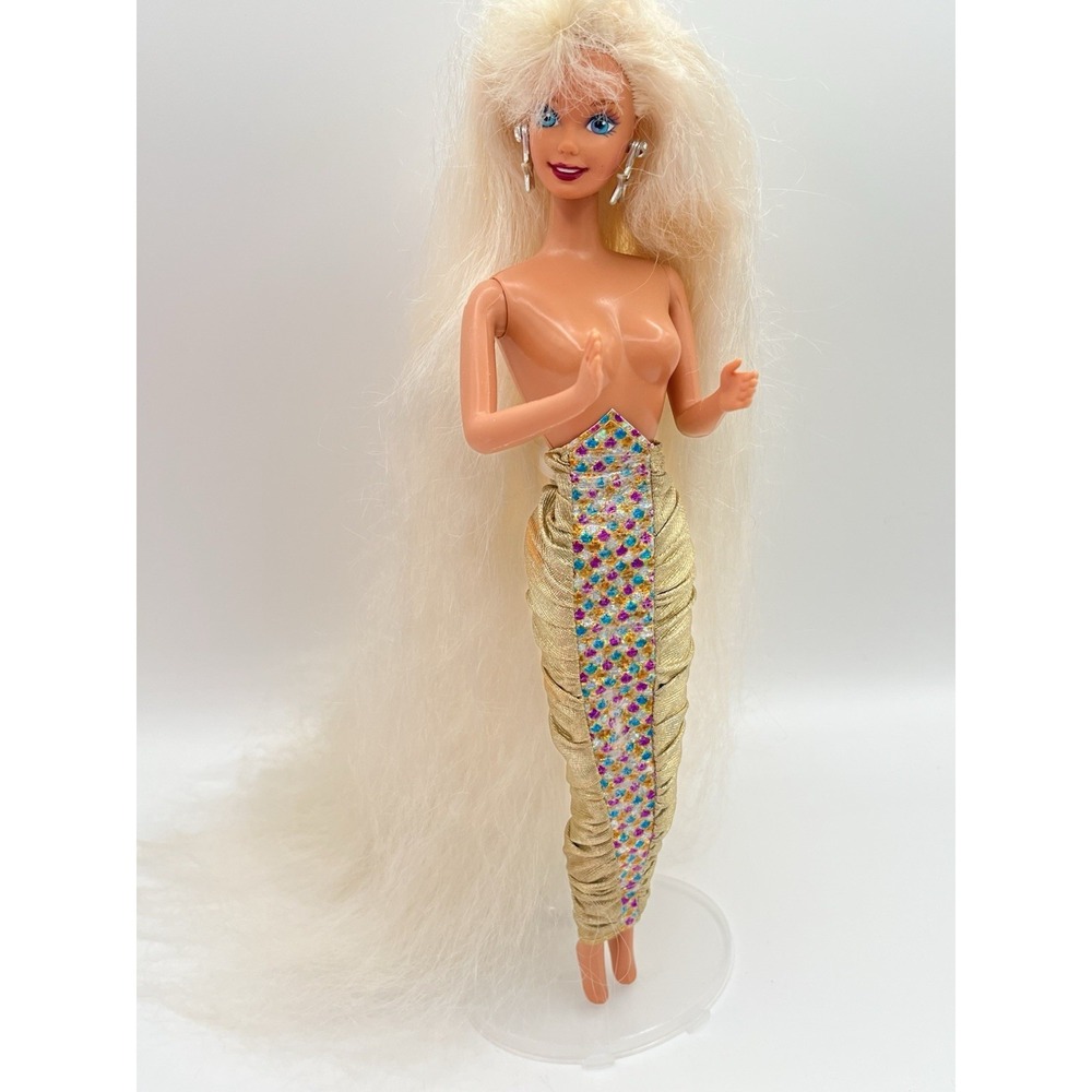 Vintage 1995 Jewel Hair Mermaid Barbie Doll #14586 Mattel Longest Hair Ever